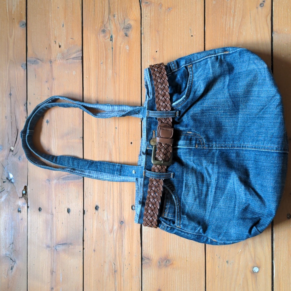 15-Handmade denim tote bag